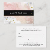 Blush Waterverf en marmer | Cadeaubon Kortingskaartje