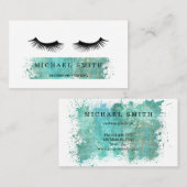 Blush Waterverf Eye Lash Services Visitekaartje (Voorkant / Achterkant)