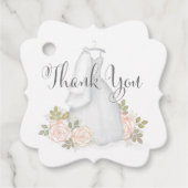 Blush Waterverf Favor Vrijgezellenfeest Bedankt Bedankjes Labels (Voorkant)