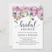 Blush Waterverf Flora en greenery vrijgezellenfees Kaart (Voorkant)