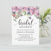 Blush Waterverf Flora en greenery vrijgezellenfees Kaart (Staand voorkant)