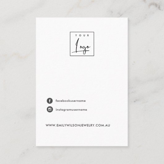 BLUSH WATERVERF FLORAL 3 STUD EARRING DISPLAY VISITEKAARTJE (Achterkant)