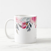 Blush waterverf Floral 50ste verjaardag Gift Koffiemok (Links)