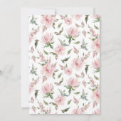 Blush Waterverf Floral Brunch voor Baby shower Kaart (Achterkant)
