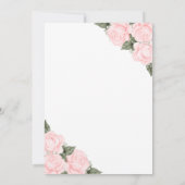 Blush Waterverf Floral Foto Memorial Funeral Kaart (Achterkant)