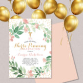 Blush Waterverf Floral RN draaiend afstuderen Kaart