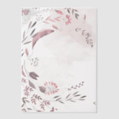 Blush Waterverf Floral Swirl Lijst Vellum Uitnodigingen (Voorkant)