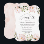 Blush Waterverf Flowers 70th Birthday Party Kaart<br><div class="desc">Blush Waterverf Flowers 70th Birthday Party Invitation Zie overeenkomend collectie in Niche en nestwinkel</div>