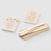 Blush Waterverf Foliage Wedding Programme Handwaaier (Niet-gemonteerd)