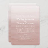 Blush Waterverf geïnspireerde ombre Wedding Kaart (Voorkant / Achterkant)