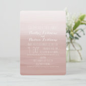 Blush Waterverf geïnspireerde ombre Wedding Kaart (Staand voorkant)