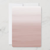 Blush Waterverf geïnspireerde ombre Wedding Kaart (Achterkant)