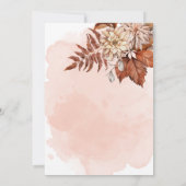 Blush Waterverf herfst modern Vrijgezellenfeest Kaart (Achterkant)