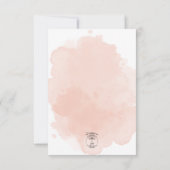 Blush Waterverf herfstmodern RSVP Kaartje (Achterkant)