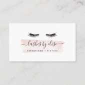 Blush Waterverf Lash Services Visitekaartje (Voorkant)