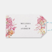 Blush Waterverf moderne bruiloft dank u Cadeaulabel (Voorkant (Horizontaal))