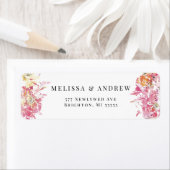 Blush Waterverf moderne bruiloft dank u Etiket (Insitu)