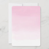 Blush Waterverf Ombre Rehearsal Dinner Invitation Kaart (Achterkant)