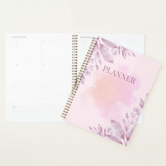 Blush Waterverf Planner-Minimale & Vrouwelijke Ont Planner
