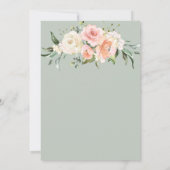 Blush Waterverf Romantic Floral Weddenschap Save t Save The Date (Achterkant)
