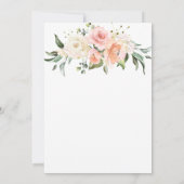 Blush Waterverf Romantic Floral Wedding Save The Date (Achterkant)