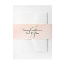Blush Waterverf Sage Green Monogram