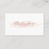 Blush Waterverf Signature Script Visitekaartje (Voorkant)