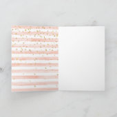 Blush Waterverf Strepen Gouden Sterren Kaart (Binnen)