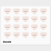 Blush Waterverf Stripes Gold Glitter Hearts Hart Sticker (Vel)