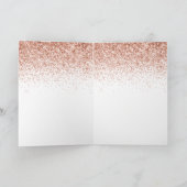 Blush Waterverf Stripes Gold Glitter Hearts Kaart (Binnen)