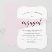 Blush Waterverf Swatch Wedding Engagement Party Kaart (Voorkant / Achterkant)