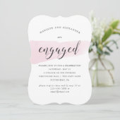 Blush Waterverf Swatch Wedding Engagement Party Kaart (Staand voorkant)