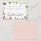 Blush Waterverf Tuin Bruiloft Accommodaties Informatiekaartje (Voorkant / Achterkant)