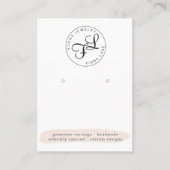 Blush Waterverf Verdien DisplayCard Visitekaartje (Voorkant)