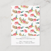 Blush Waterverf Verdien DisplayCard Visitekaartje (Achterkant)