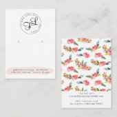 Blush Waterverf Verdien DisplayCard Visitekaartje (Voorkant / Achterkant)