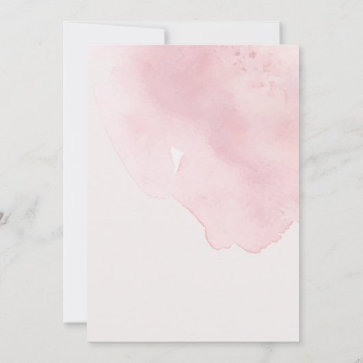 Blush Waterverf Verloving  Foto Lijst Kaart (Achterkant)