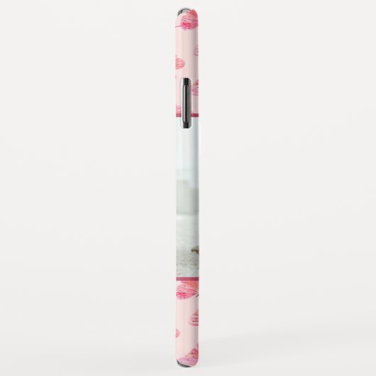 Blush Waterverf vlinder monogram foto Case-Mate iPhone Case (Achterkant/rechts)