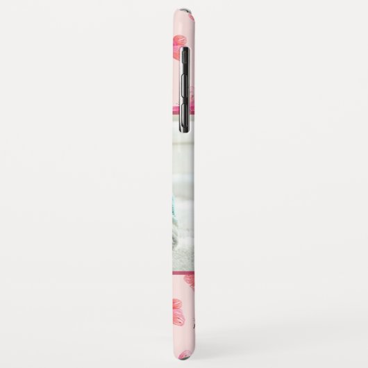 Blush Waterverf vlinder monogram foto Case-Mate iPhone Case (Achterkant/links)