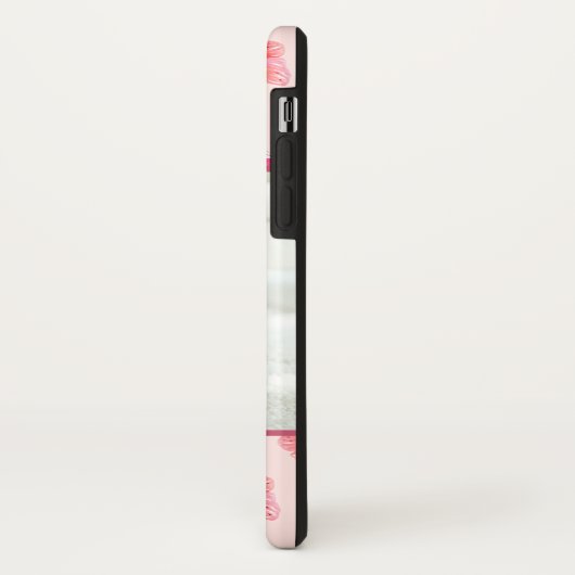 Blush Waterverf vlinder monogram foto Case-Mate iPhone Case (Achterkant/links)