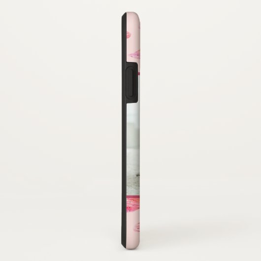 Blush Waterverf vlinder monogram foto Case-Mate iPhone Case (Achterkant / rechts)