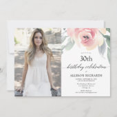 Blush waterverf vrouwen op volwassen verjaardag fo kaart (Voorkant)