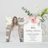 Blush waterverf vrouwen op volwassen verjaardag fo kaart (Staand voorkant)