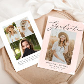 Blush Waterverf Was 4 Foto Afstuderen Aankondiging