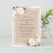 Blush Waterverf White Flowers Weddenschap Kaart (Staand voorkant)