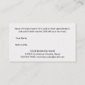 Blush Waterverf | Witte marmer en Faux Gold Aanbevelingskaartje (Achterkant)