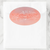 Blush Waterverven Elegant Modern Wedding Ovale Sticker (Tas)