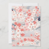 Blush Waves Sakura Blossom Modern Wedding Save The Date (Achterkant)