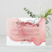 Blush, we hebben een huwelijk, Elope kondiging Kaart (Staand voorkant)