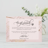 Blush We hebben een huwelijksweddenschap/aankondig Kaart (Staand voorkant)